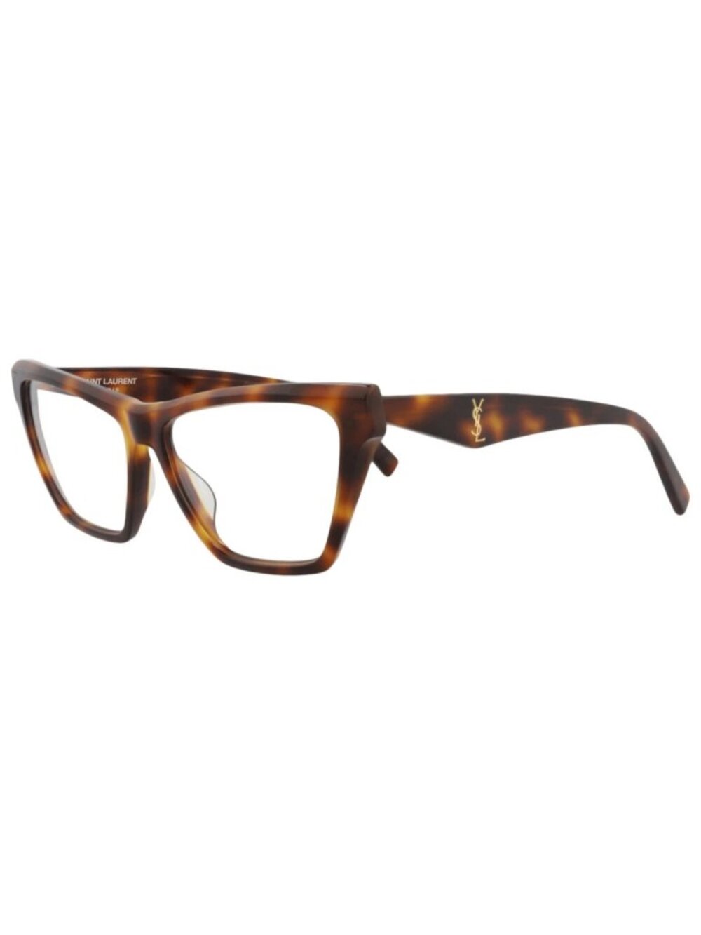 New Saint Laurent Women's Eyeglasses Cat Eye Acetate Frame Havana Havana